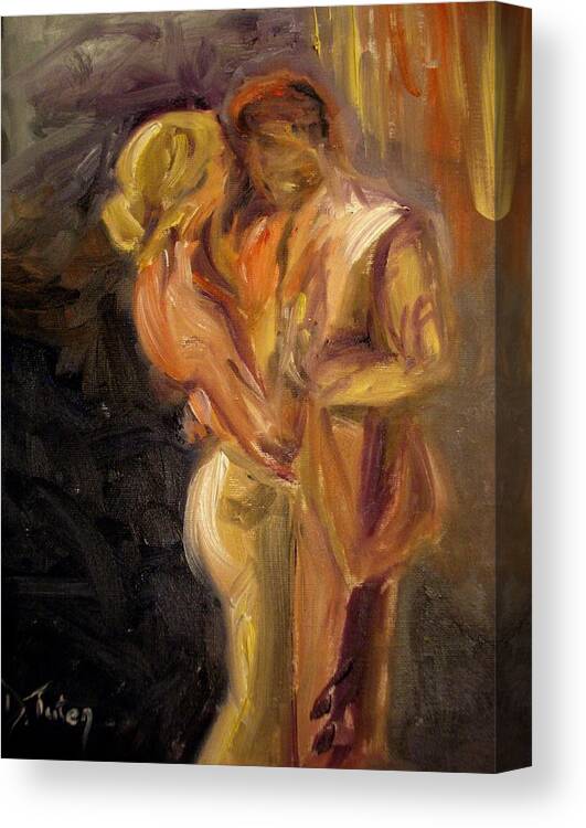 Dance Canvas Print featuring the painting Romance by Donna Tuten
