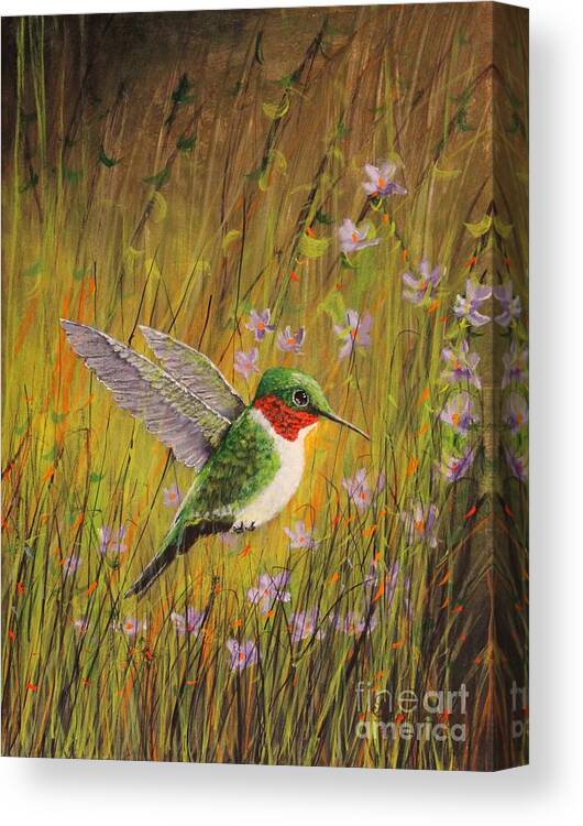 Acrylic Painting Canvas Print featuring the painting Ruby by Bob Williams