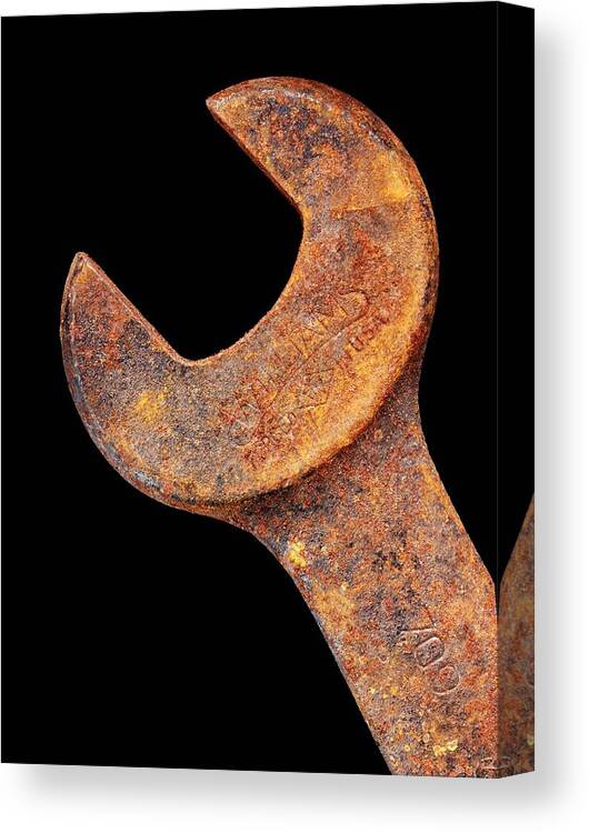 Metal Canvas Print featuring the photograph Rusty Wrench by Jim Hughes