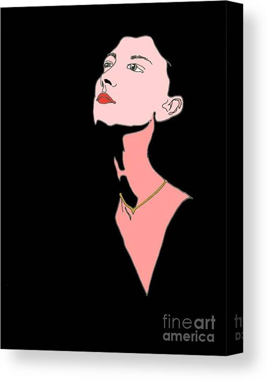 Marker Canvas Print featuring the digital art Weisz digital color portrait by Andy Anderson