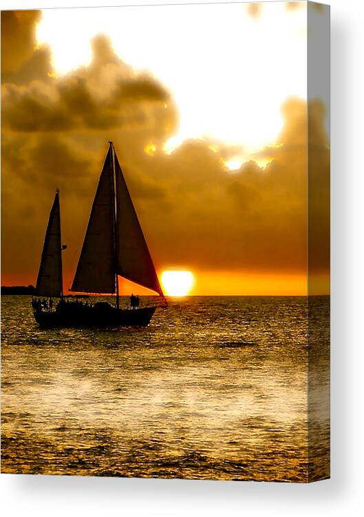Key West Canvas Print featuring the photograph Sailing The Keys by Iconic Images Art Gallery David Pucciarelli