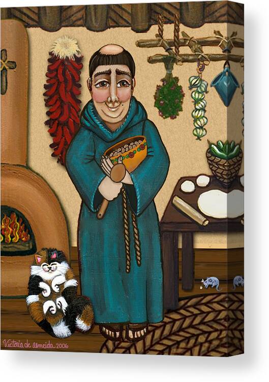 San Pascual Canvas Print featuring the painting San Pascual by Victoria De Almeida