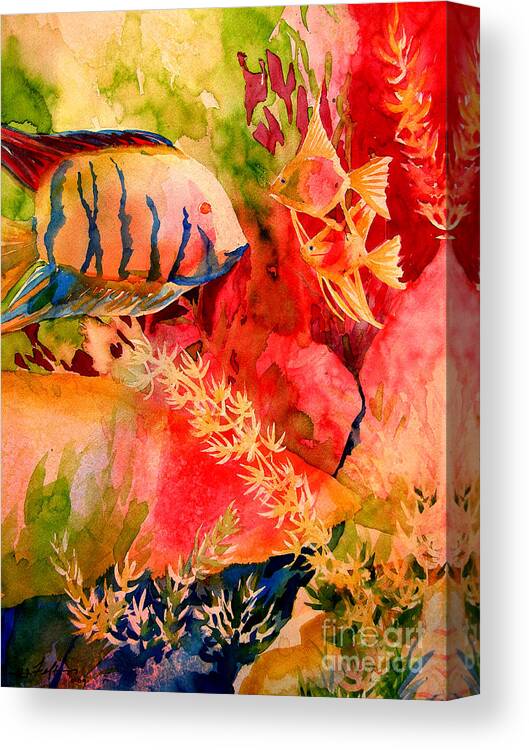 Fish Prints Canvas Print featuring the painting Severums and Angels by Julianne Felton