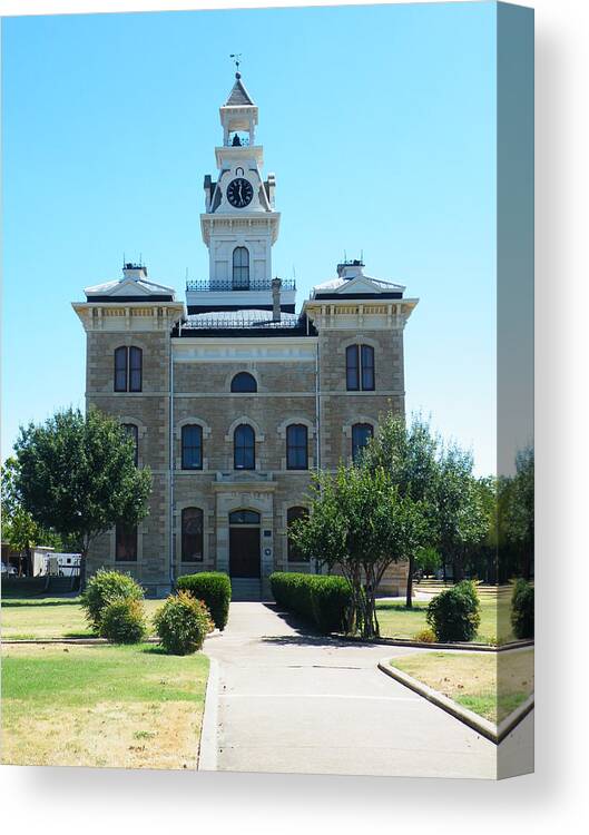 Courthouse Canvas Print featuring the photograph Shackelford County Courthouse by The GYPSY