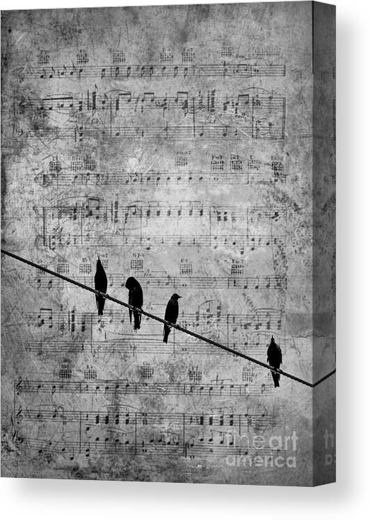 Birds Canvas Print featuring the photograph Sing a Song of Sixpence by Andrea Kollo