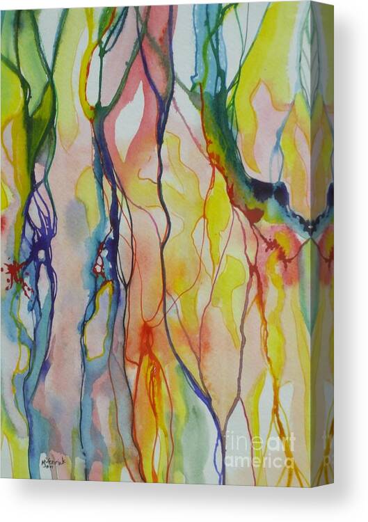 Abstract Canvas Print featuring the painting Slumber by M J Venrick