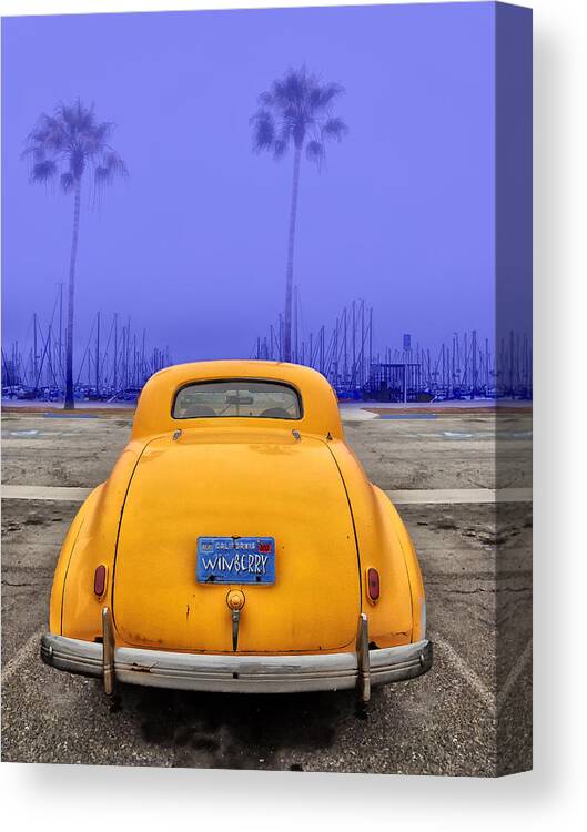 Sofa Car Almost Blue Canvas Print featuring the digital art Sofa Car Almost Blue by Bob Winberry