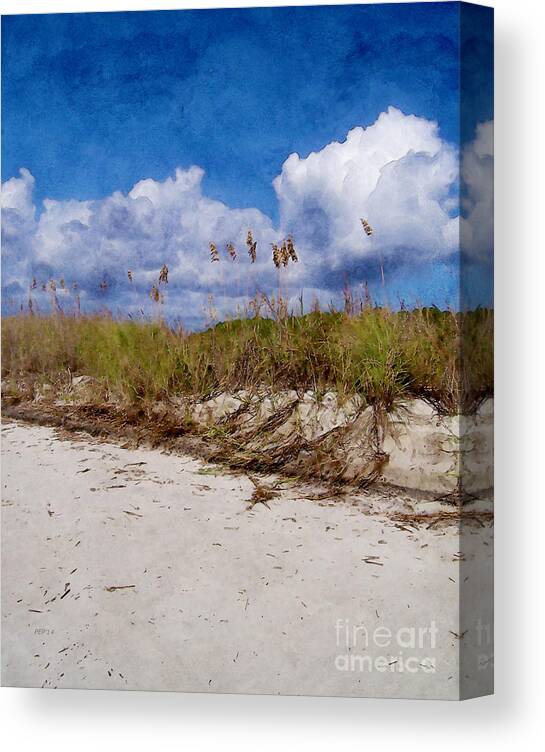 Sandy Beach Canvas Print featuring the digital art Southern Sands by Phil Perkins