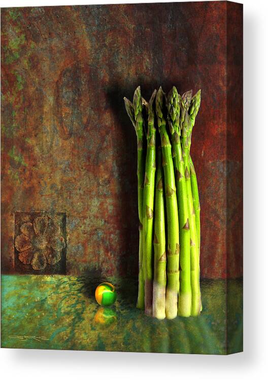 Asparagus Canvas Print featuring the painting Spears by Patrick J Osborne
