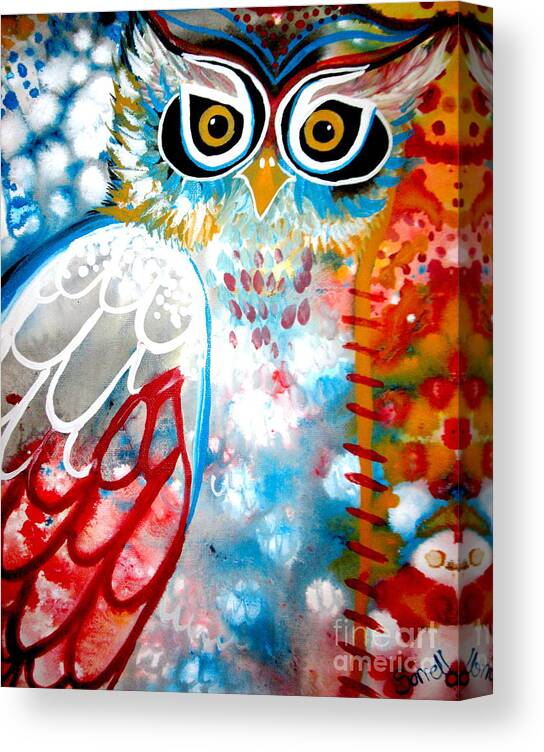 Owl Canvas Print featuring the painting Sprinkles by Amy Sorrell