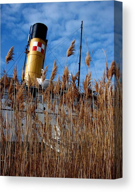 S.s. Keewatin Canvas Print featuring the photograph S.S. Keewatin with Grasses by Michelle Calkins