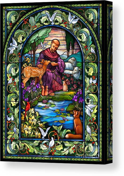 St. Francis Canvas Print featuring the digital art St. Francis of Assisi by Randy Wollenmann