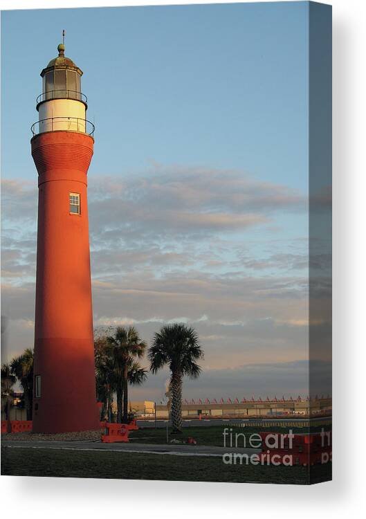 Lighthouse Canvas Print featuring the photograph St. Johns River Lighthouse II by Christiane Schulze Art And Photography