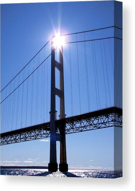 Bridge Canvas Print featuring the photograph Star Tower by Keith Stokes