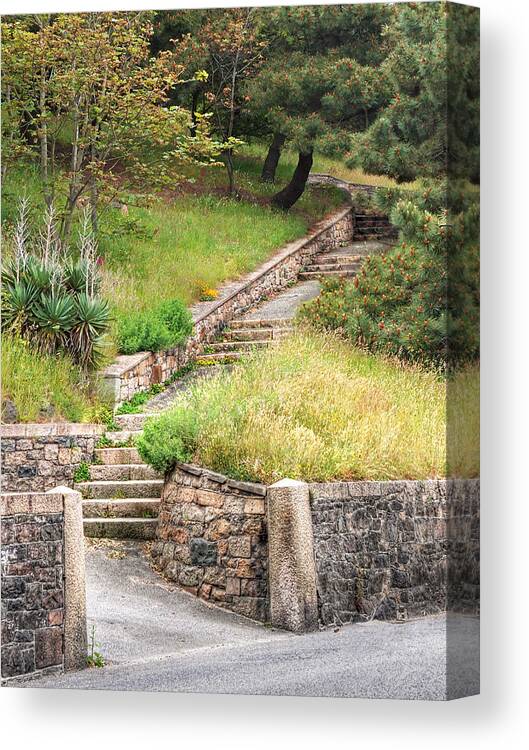 Steps Canvas Print featuring the photograph Steps Guiding The Way by Gill Billington