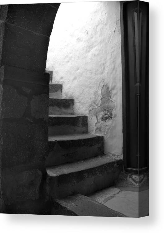 Patmos Canvas Print featuring the photograph Steps on Patmos by Larry Bohlin