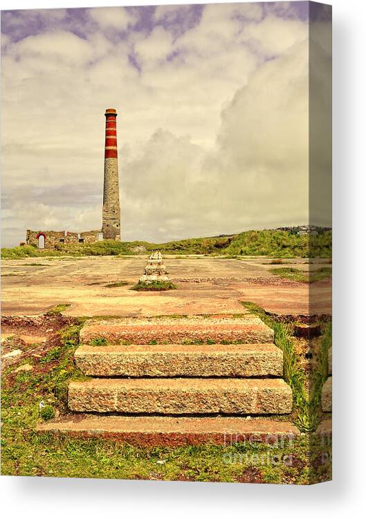  Canvas Print featuring the photograph Steps To A Bygone Industrial Age by Linsey Williams