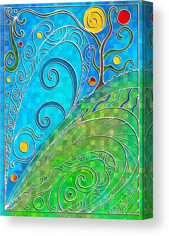 Summer Canvas Print featuring the drawing Summer Solstice by Shawna Rowe