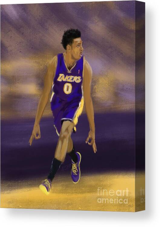 Nick Young Canvas Print featuring the painting Swaggy 3 by Jeremy Nash