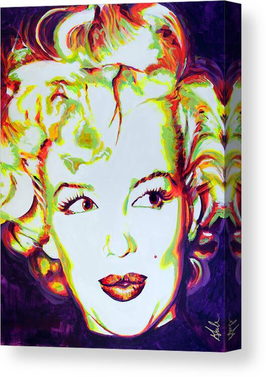 Beauty Canvas Print featuring the painting Sweet Marilyn by Steve Gamba