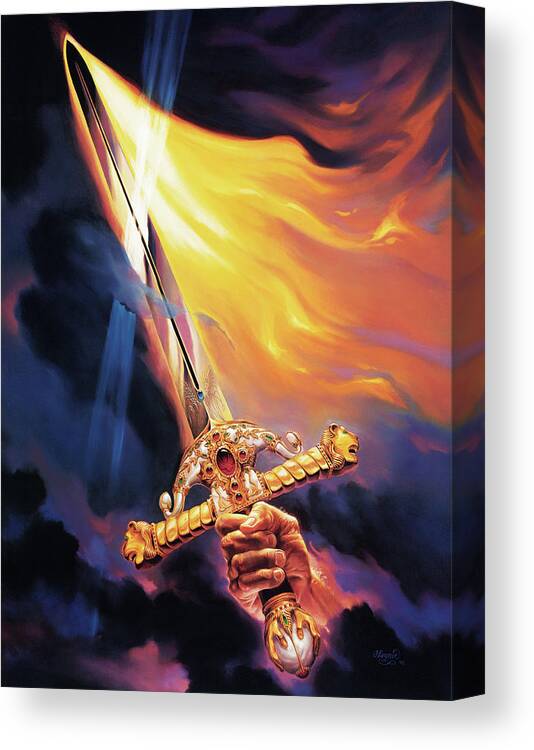 Jeff Haynie Canvas Print featuring the painting Sword of the Spirit by Jeff Haynie