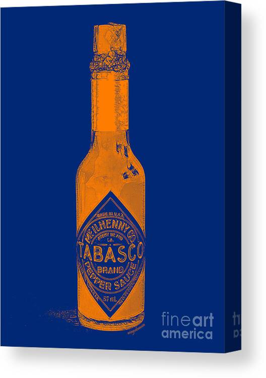 Tobasco Sauce Canvas Print featuring the photograph Tabasco Sauce 20130402grd2 by Wingsdomain Art and Photography