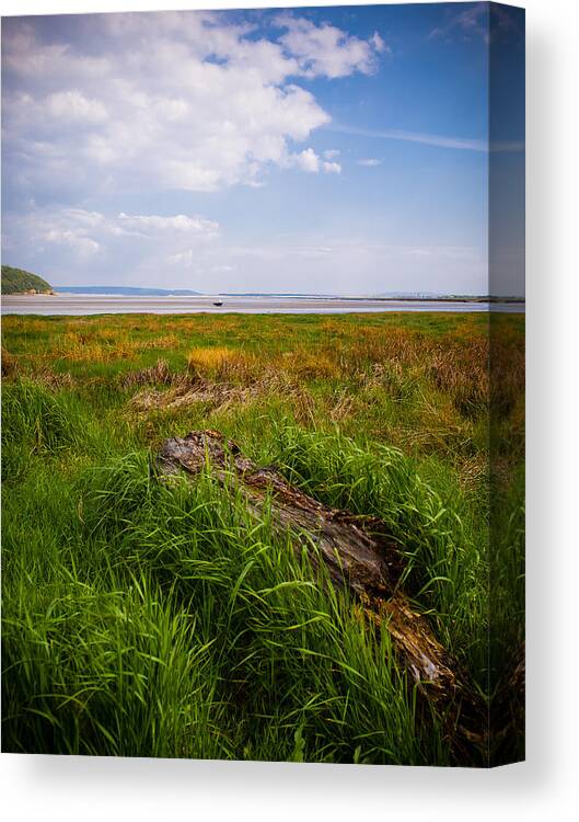 Taf Estuary Laugharne Canvas Print featuring the photograph Taf Estuary Laugharne by Mark Llewellyn