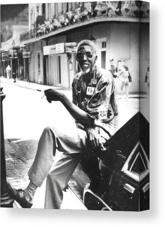 New Orleans Canvas Print featuring the photograph Taxi Driver In New Orleans circa 2000 by Michael Morgan