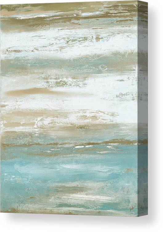 Teal Canvas Print featuring the digital art Teal Sunrise by Patricia Pinto