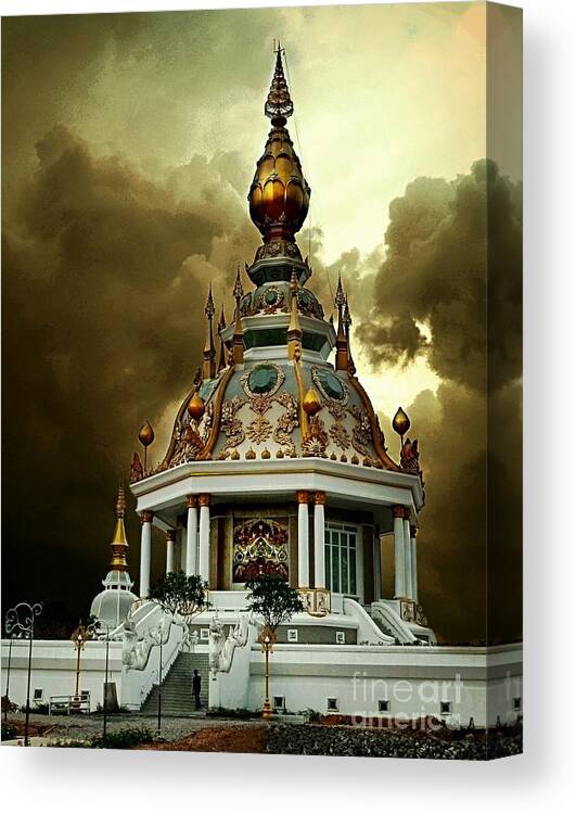 Temple Canvas Print featuring the photograph Temple of Clouds by Ian Gledhill