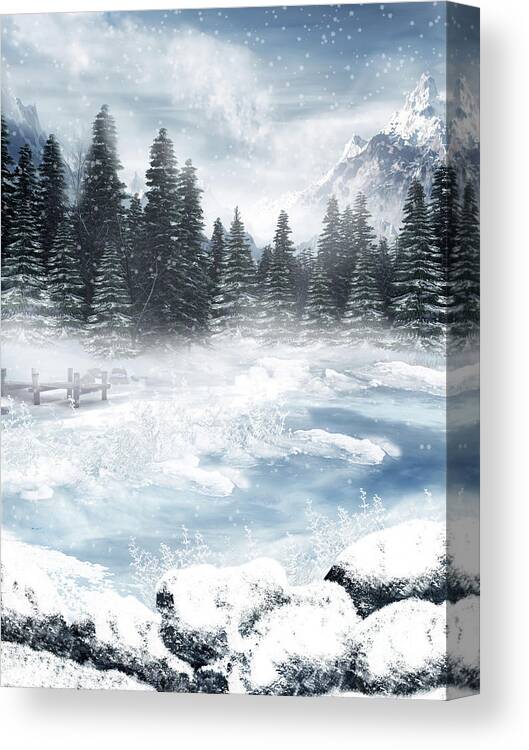 The Beautiful Canvas Print featuring the photograph The Beautiful Gothic Winter by Boon Mee