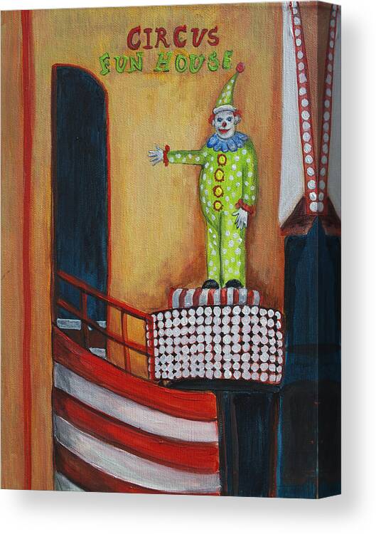 Asbury Art Canvas Print featuring the painting The Circus Fun House by Patricia Arroyo