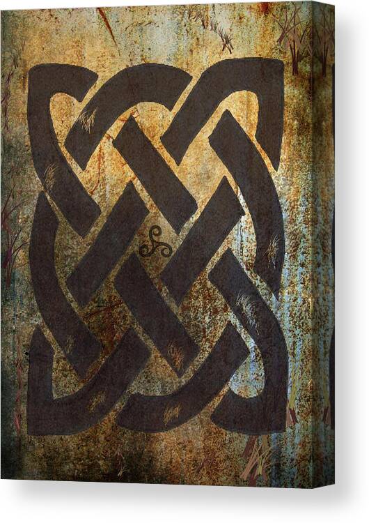 The Dara Celtic Symbol Canvas Print featuring the digital art The Dara Celtic Symbol by Kandy Hurley