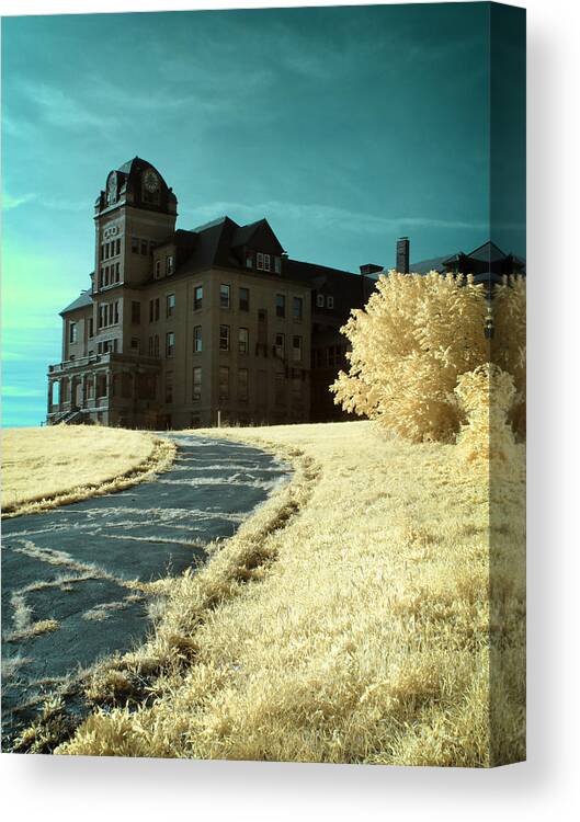 Building Canvas Print featuring the photograph The Old Odd Fellows Home Color by Luke Moore