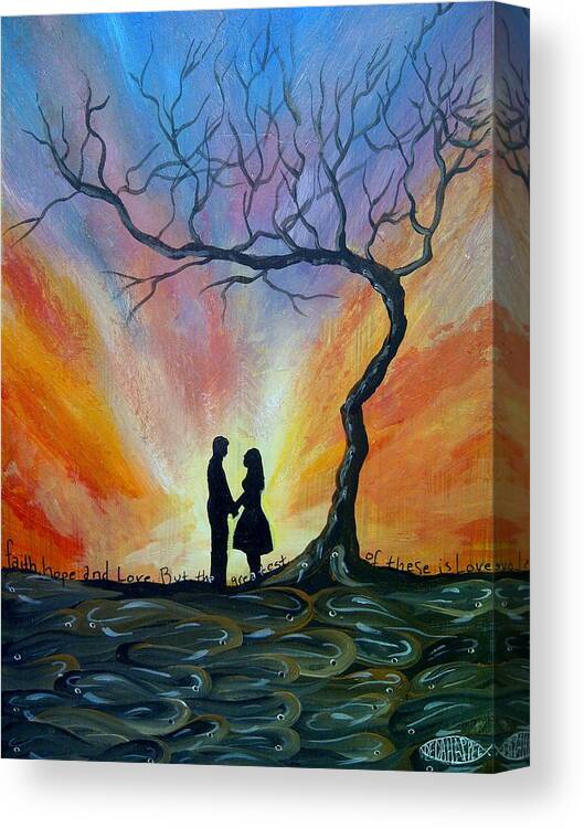 Landscape Canvas Print featuring the painting The Promise by Deda Happel