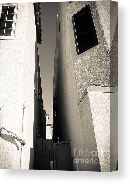 Building Canvas Print featuring the photograph The Thin Strip of The Sky by Fei A