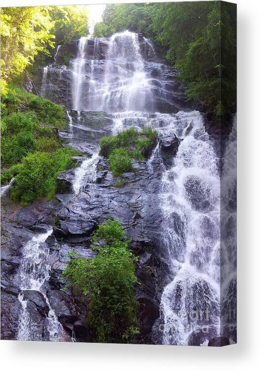 Waterfall Canvas Print featuring the photograph The Water Runs Down by Andre Turner