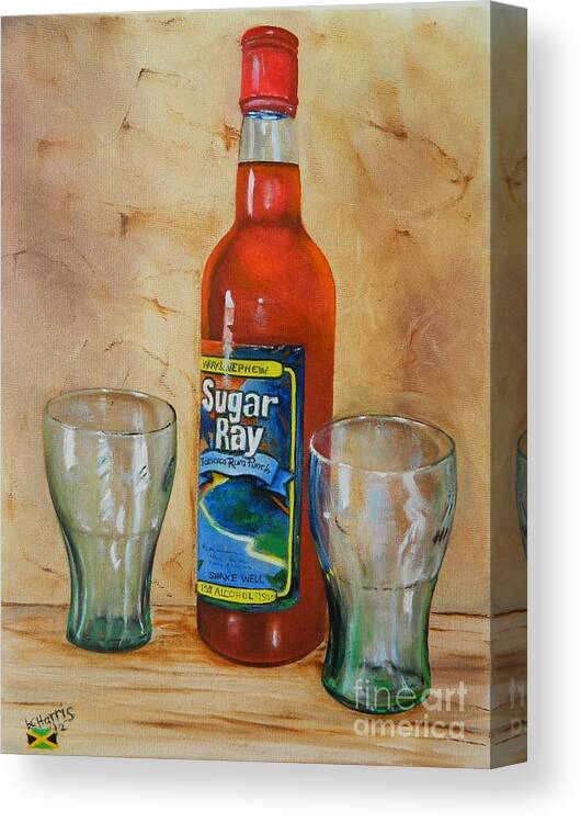 Sugar Ray Canvas Print featuring the painting Time for Sugar Ray by Kenneth Harris
