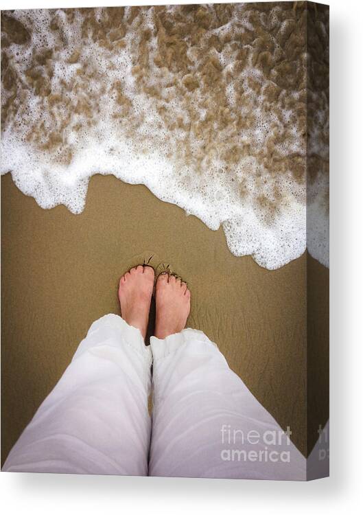 Beach Canvas Print featuring the photograph Toes in the Sand by Diane Diederich