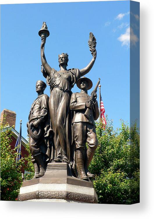 Toronto Monument Canvas Print featuring the photograph Toronto Monument by Kathy K McClellan