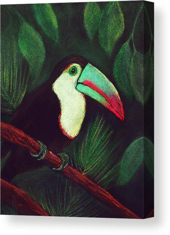 Malakhova Canvas Print featuring the painting Toucan by Anastasiya Malakhova