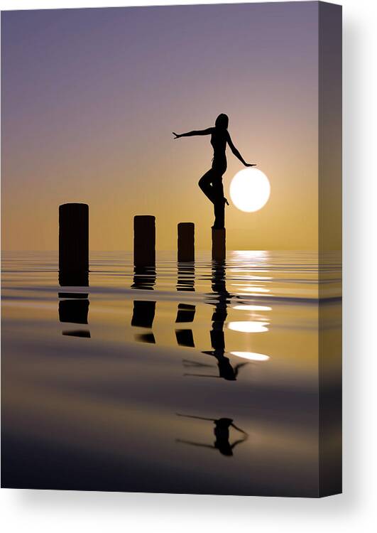 Creative Edit Canvas Print featuring the photograph Touch My Sun by Mustafa Celikel