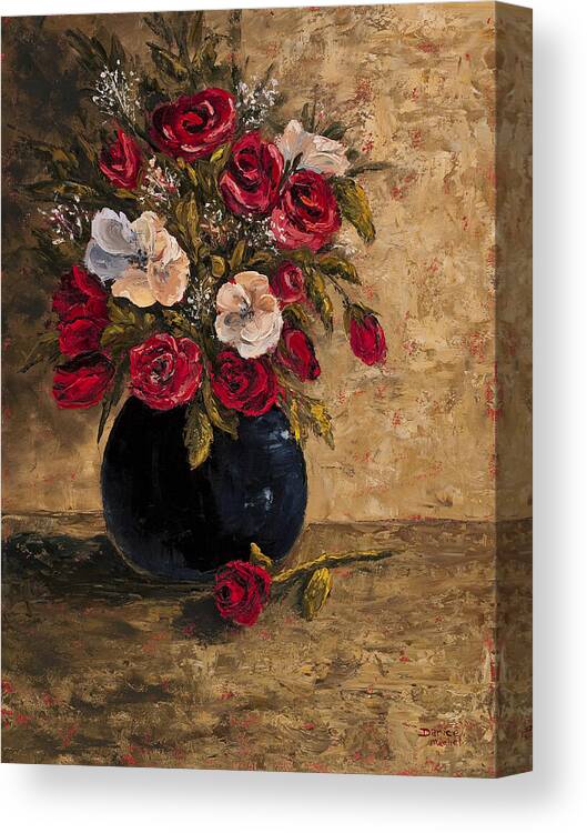 Still Life Canvas Print featuring the painting Touch Of Elegance by Darice Machel McGuire