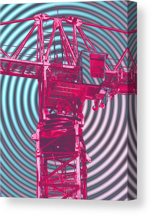 Tower Crane Canvas Print featuring the photograph Towering 4 by Wendy J St Christopher
