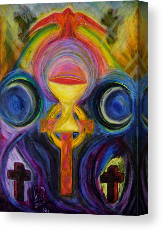 Transformation Canvas Print featuring the pastel Transformation by Therese Legere