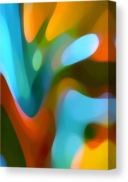 Abstract Canvas Print featuring the painting Tree Light 3 by Amy Vangsgard