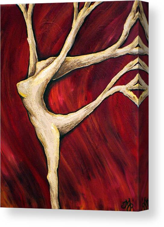 Tree Canvas Print featuring the painting Tree Spirit by Meganne Peck