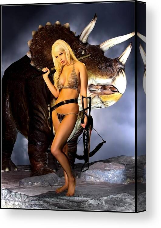 Fantasy Canvas Print featuring the photograph Tri Hunter by Jon Volden
