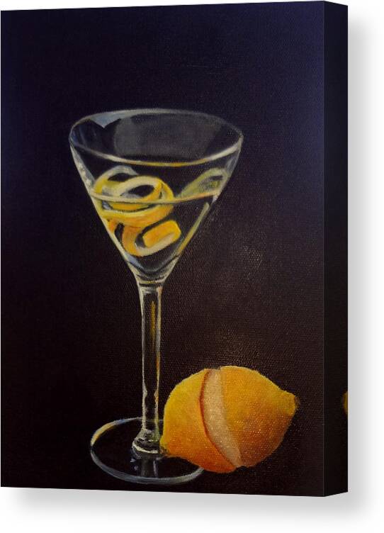 Martini Canvas Print featuring the painting Twisted Too SOLD by Susan Dehlinger