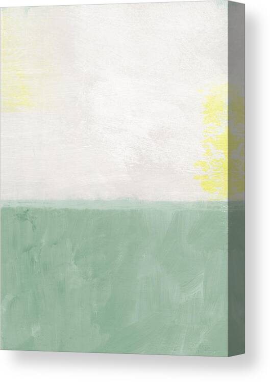 Abstract Landscape Canvas Print featuring the painting Upon Our Sighs by Linda Woods